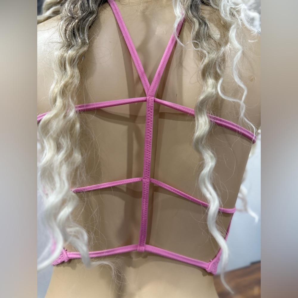 Pink Textured Halter Top - Picture 7 of 9